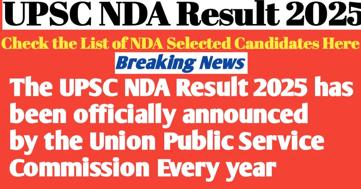UPSC NDA Result 2025